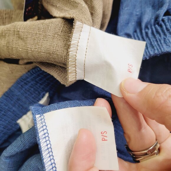 Vintage Classic Editions 2 Pairs Brown & Blue Elastic Waist Straight Leg Pant S - Picture 11 of 16